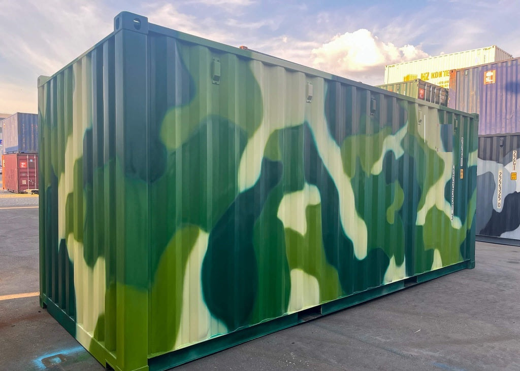 Contenedor Marítimo de 20 Pies – Camuflaje