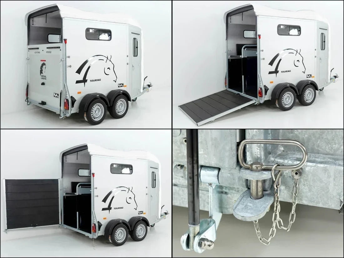 Remolque para Ganado y Caballos, aluminio para paseo de salto (2 caballos)
